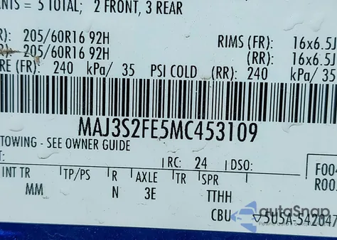 2021 Ford Ecosport S from USA, damaged, VIN MAJ3S2FE5MC453109